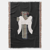 Baumwollwirbeldecke schwarzer Hintergrund Decke (Vorderseite Vertikal)