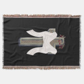 Baumwollwirbeldecke schwarzer Hintergrund Decke (Vorderseite)