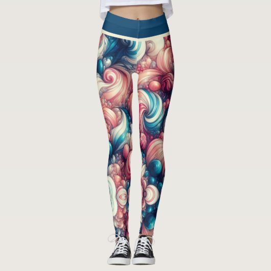 Baumwollzucker-Bubble-Gum Leggings (Vorderseite)