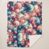 Baumwollzucker-Bubble-Gum Sherpadecke (Vorderseite)