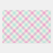 Baumwollzucker Gingham Geschenkpapier Set (Vorderseite)