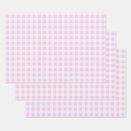 Baumwollzucker-Gingham-Geschenkpapierbögen Geschenkpapier Set