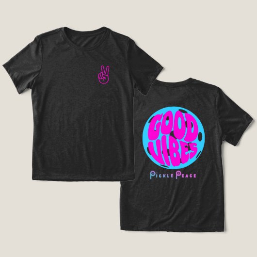 Baumwollzucker gute Vibes Tri-Blend Shirt (Design Vorderseite & Rückseite)
