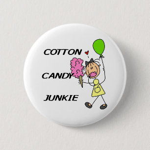 Baumwollzucker-Junkie Button