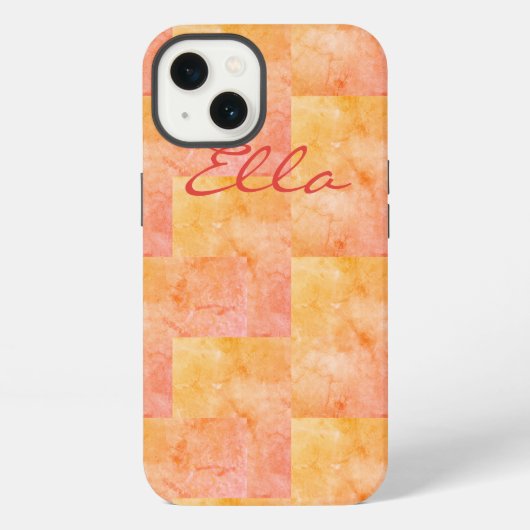Baumwollzucker-Patchwork iPhone Hülle (Rückseite)
