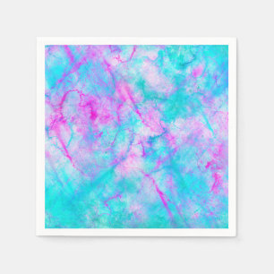 Baumwollzucker Rosa & Blau Aquarell-Waschfärbung Serviette