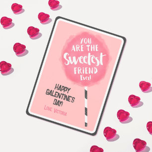 Baumwollzucker Süße Freundin Galentine's Valentins Feiertagskarte