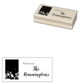 Baumwollzweig der personalisierten Briefmarke auf Gummistempel (Stempel)