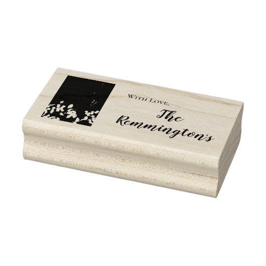 Baumwollzweig der personalisierten Briefmarke auf Gummistempel (Stempel)