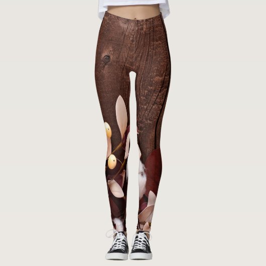 Baumwollzweig für Frauen in Leggings-Baumwolle auf Leggings (Vorderseite)