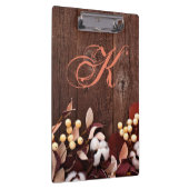 Baumwollzweig mit personalisiertem Clip-Board auf Klemmbrett (Rechts)