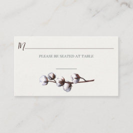 Baumwollzweig, Platzkarte für Hochzeitsarbeiten au