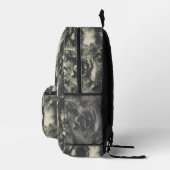 Baumwurzel Holzstruktur Schwarz und Grau Camouflag Bedruckter Rucksack (Rechts)