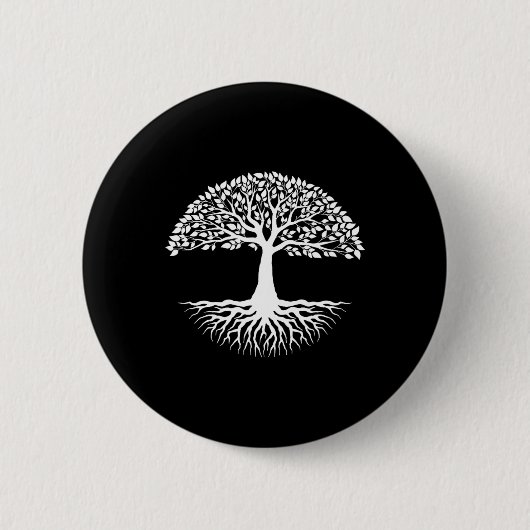 Baumwurzeln Cooler Muttererdtag Button (Vorderseite)