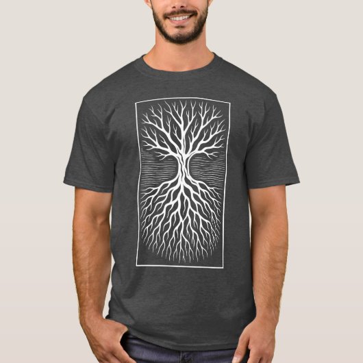 Baumwurzelsystem-Design-Geschenk für Wanderer T-Shirt (Vorderseite)