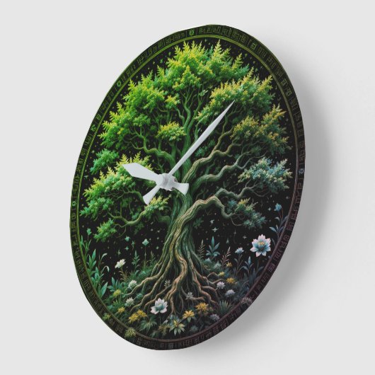 Baumzeit Große Wanduhr (Winkel)