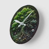Baumzeit Runde Wanduhr (Winkel)