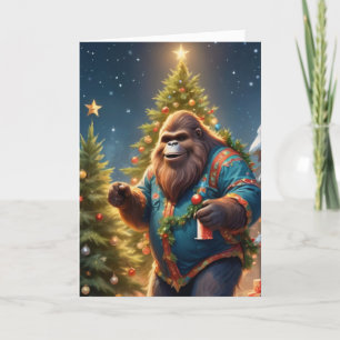 Baumzucht Sasquatch Feiertagskarte