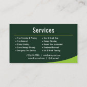Baumzucht-Service Arborist Visitenkarte (Rückseite)