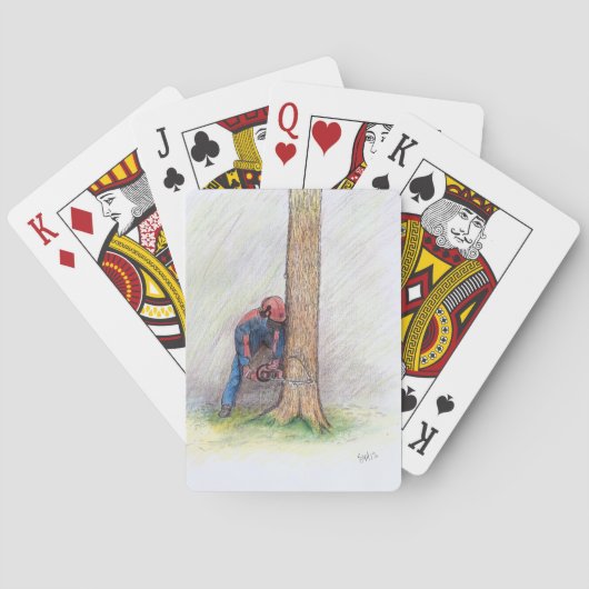 Baumzüchter-Baum-Chirurg Spielkarten (Rückseite)