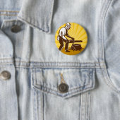 Baumzüchterbaumchirurgkettensäge Retro Button (Beispiel)