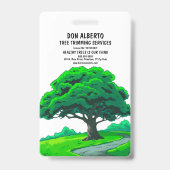 Baumzuchtservice Eichenbaum-Logo | Foto Ausweis (Rückseite)