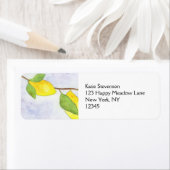 Baumzweig mit Zitronen und Blätter in Wasserfarbe (Insitu)