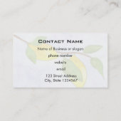 Baumzweig mit Zitronen und Blätter in Wasserfarbe Visitenkarte (Rückseite)