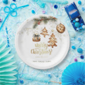 Baumzweig, Ornamente, Sterne Pappteller (Party)