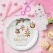 Baumzweig, Ornamente, Sterne Pappteller (Party)