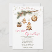 Baumzweig, Ornamente, Sternenhaus Einladung (Vorderseite)