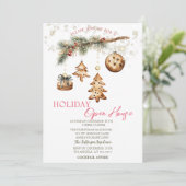 Baumzweig, Ornamente, Sternenhaus Einladung (Stehend Vorderseite)