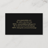 Baumzweig - pastellfarbenes Gold Visitenkarte (Rückseite)