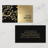 Baumzweig - pastellfarbenes Gold Visitenkarte (Vorne/Hinten)