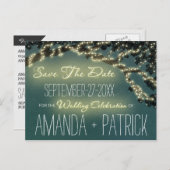 Baumzweig Rustikale Hochzeit speichert die Datumsk Ankündigungspostkarte (Vorne/Hinten)