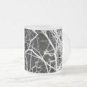 Baumzweige auf schwarzem Hintergrund Mattglastasse (VorderseiteRechts)