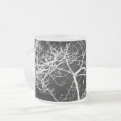 Baumzweige auf schwarzem Hintergrund Mattglastasse (Vorderseite Links)