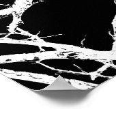 Baumzweige auf schwarzem Hintergrund Poster (Ecke)