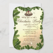 Baumzweige, Bell, Weihnachtsgebäck für Unternehmen Einladung (Vorderseite)