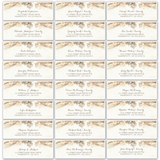 Baumzweige individuelle Gästebuchnamen Aufkleber (Vorderseite)