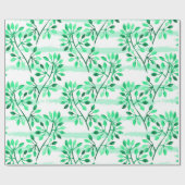 Baumzweige mit Blätter Geschenkpapier (Flach)