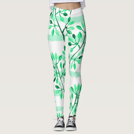 Baumzweige mit Blätter Leggings (Vorderseite)