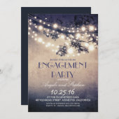 Baumzweige und Verbindungspartei für Lichteffekte Einladung (Vorne/Hinten)