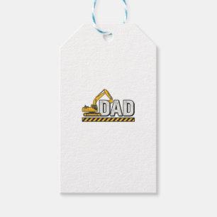 Baupapa Bagger Vintage-Shirt-Design_1 Geschenkanhänger
