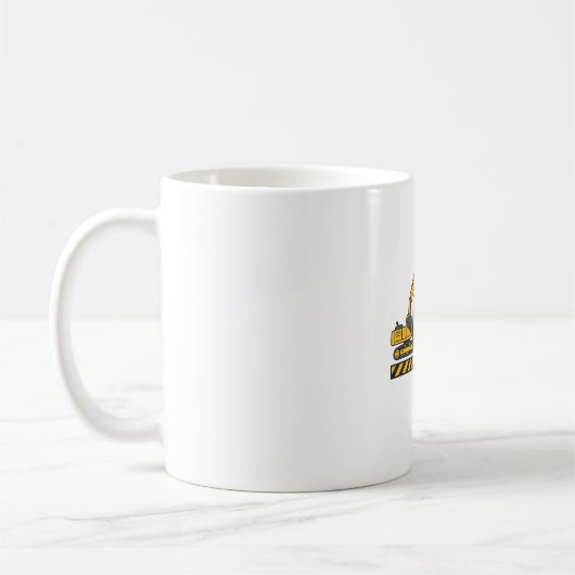 Baupapa Bagger Vintage-Shirt-Design_1 Kaffeetasse (Links)