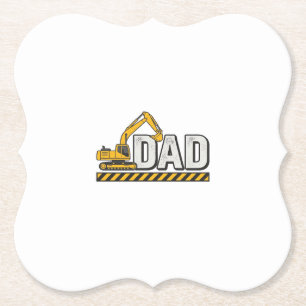 Baupapa Bagger Vintage-Shirt-Design_1 Untersetzer