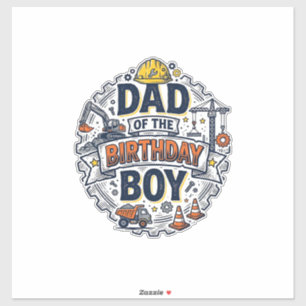 Baupapa des Geburtstagskind-Shirt-Design_ Aufkleber
