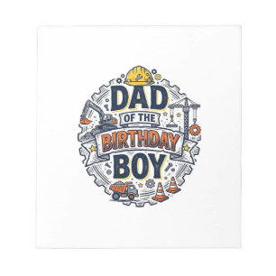 Baupapa des Geburtstagskind-Shirt-Design_ Notizblock