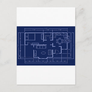 Bauplan Postkarte