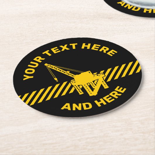 Bauplattform Runder Pappuntersetzer (Angewinkelt)